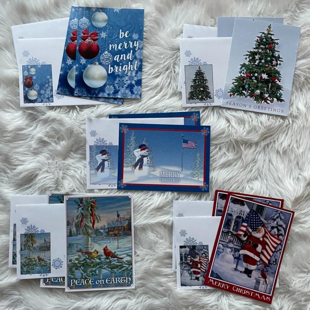 10 Holiday cards with matching print envelopes